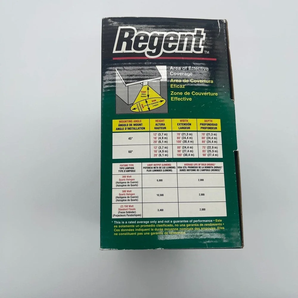 Regent EQ300WL White 300W Quartz Halogen Floodlight Outdoor Fixture